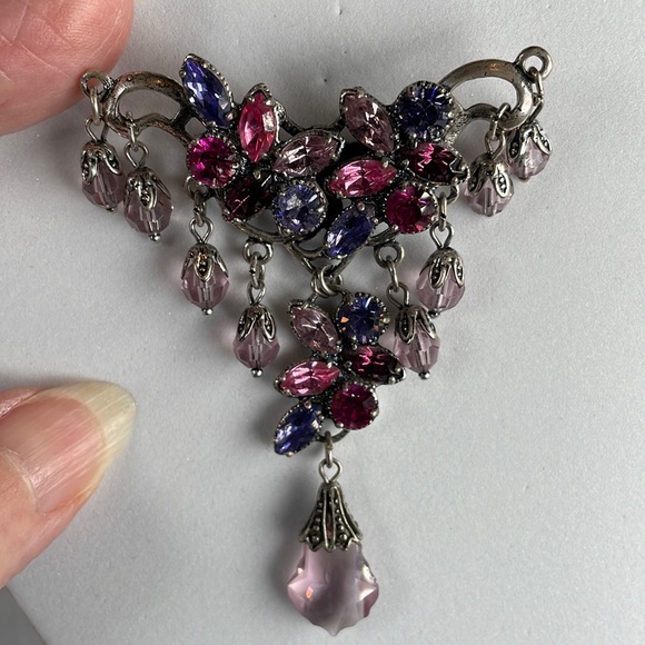 Kenny Ma Brooch Swarovski Crystals - Picture 1 of 9